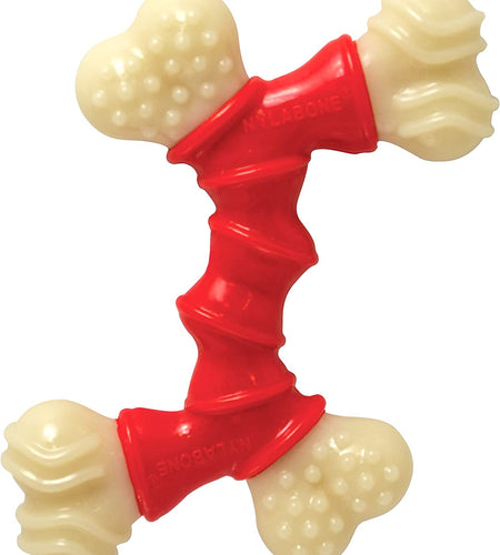 Double Bone Power Chew Toy for Dogs, Dog Toys for Aggressive Chewers, Bacon Flavor, X-Large - 50+ Lbs, 1 Count