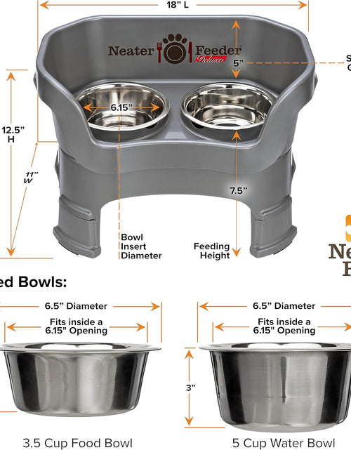 Load image into Gallery viewer, Neater Feeder Deluxe with Leg Extensions (Medium, Gunmetal Grey)
