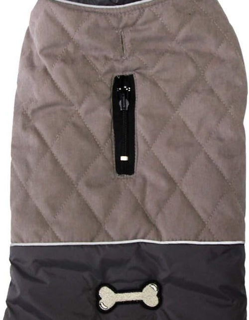 Load image into Gallery viewer, Reversible Dog Coats for Small Dogs Waterproof Warm Puppy Jacket for Cold Winter,Grey S
