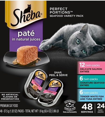 Perfect Portions Paté Wet Cat Food Tray Variety Packs