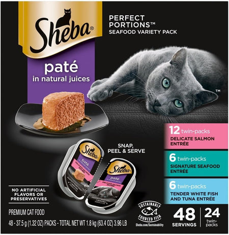Perfect Portions Paté Wet Cat Food Tray Variety Packs
