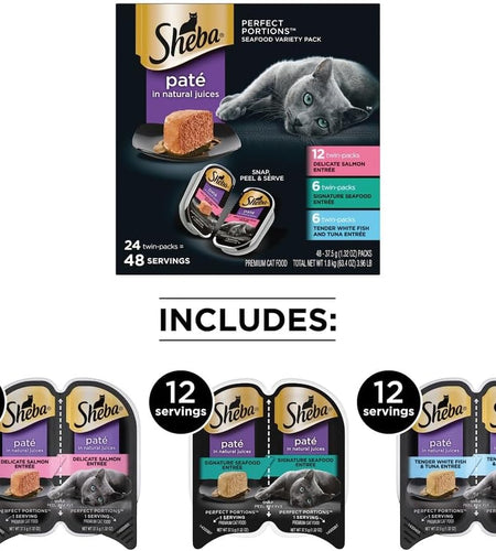 Perfect Portions Paté Wet Cat Food Tray Variety Packs